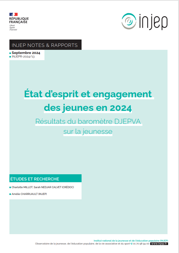 État d’esprit et engagement des jeunes en 2024 - Résultats du baromètre DJEPVA sur la jeunesse